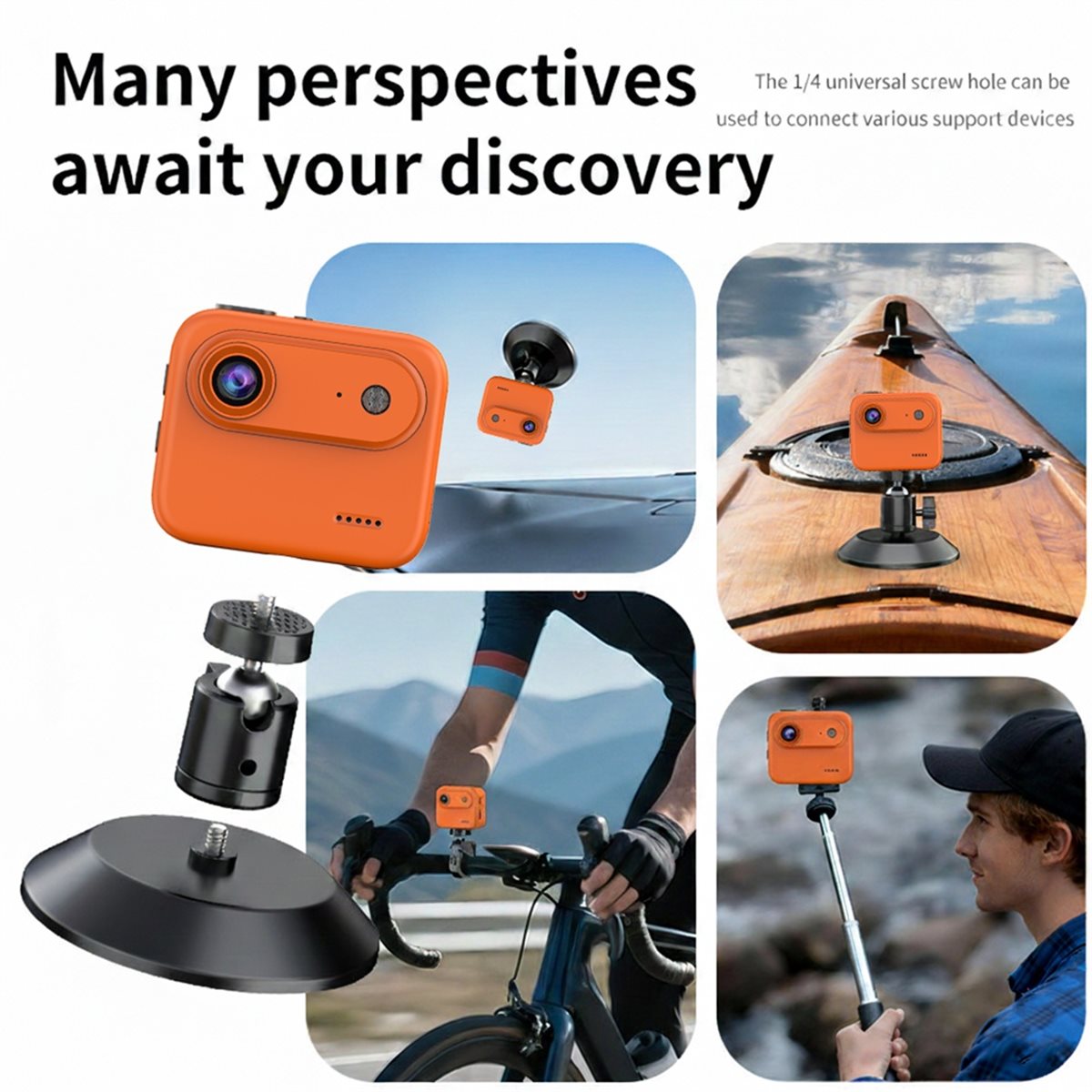 Action Camera 4K - Videocamera d'Azione N05R 4K con Schermo