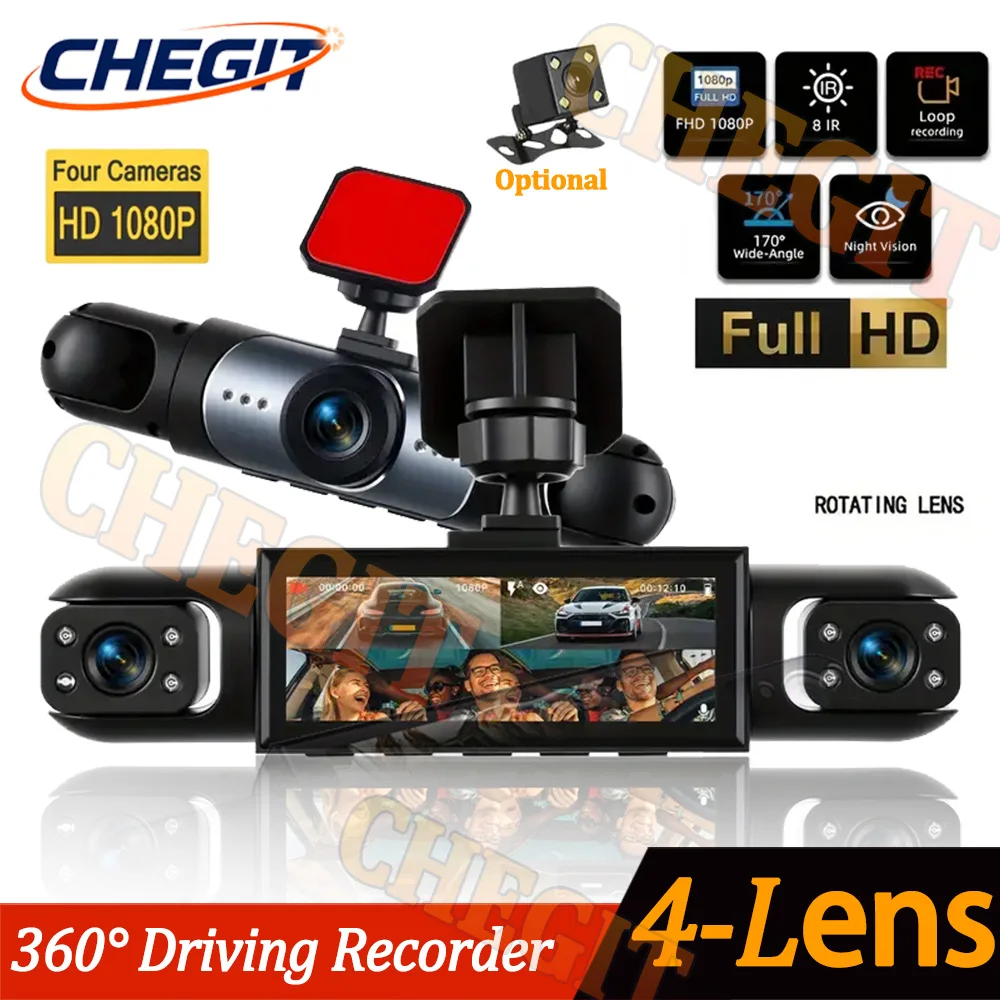 Panoramic Dash Cam 360 - NUOVO 360 ° Telecamera per auto