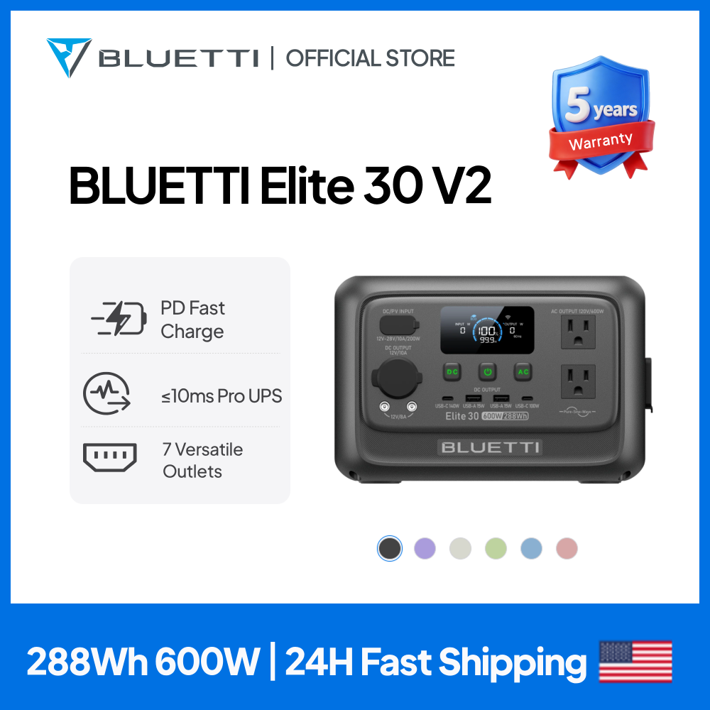 Solar Powered Charger - 【Rinnovato】BLUETTI Elite 30 V2 Stazione di
