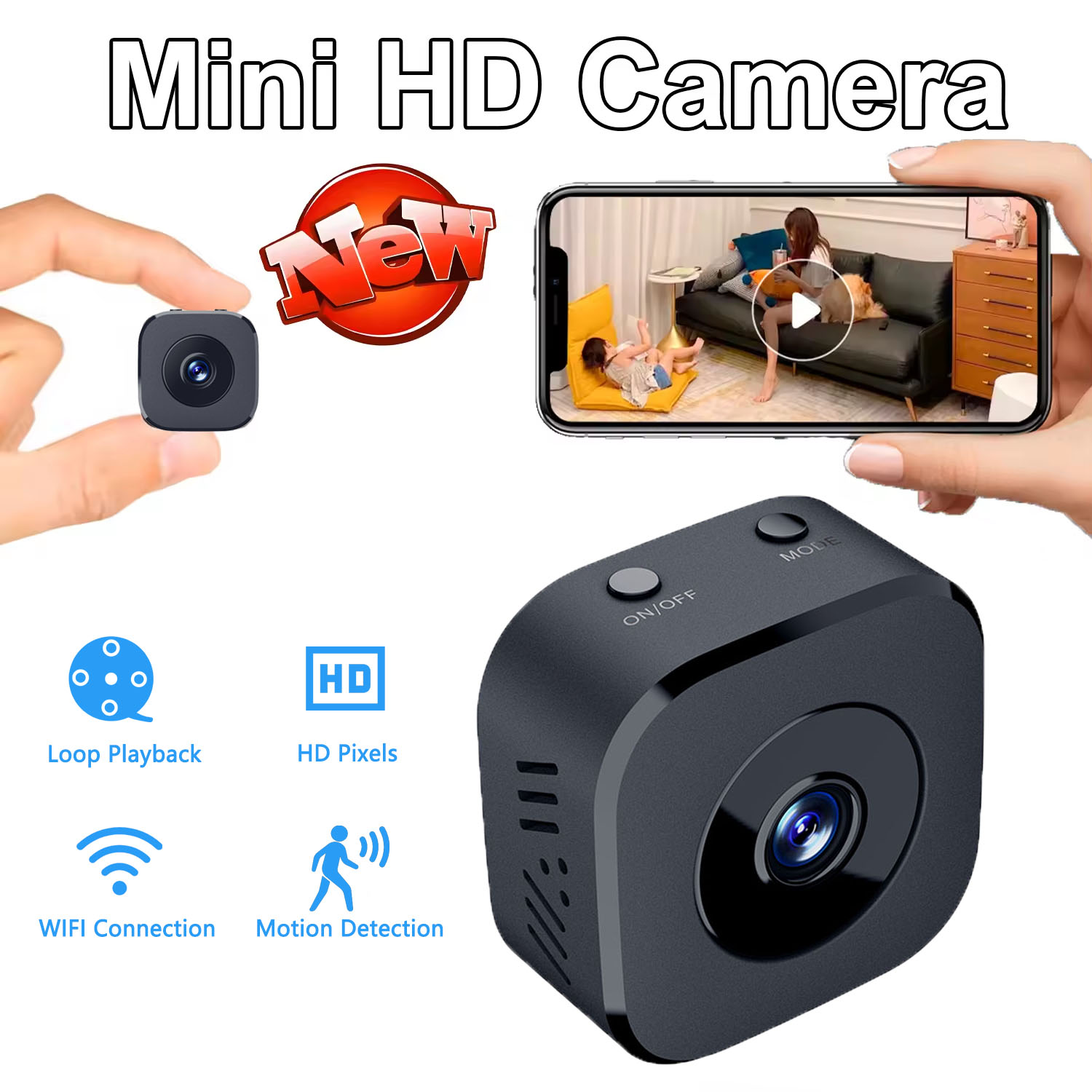 Compact Camera Mirrorless - Telecamera di sicurezza 4K Mini visione