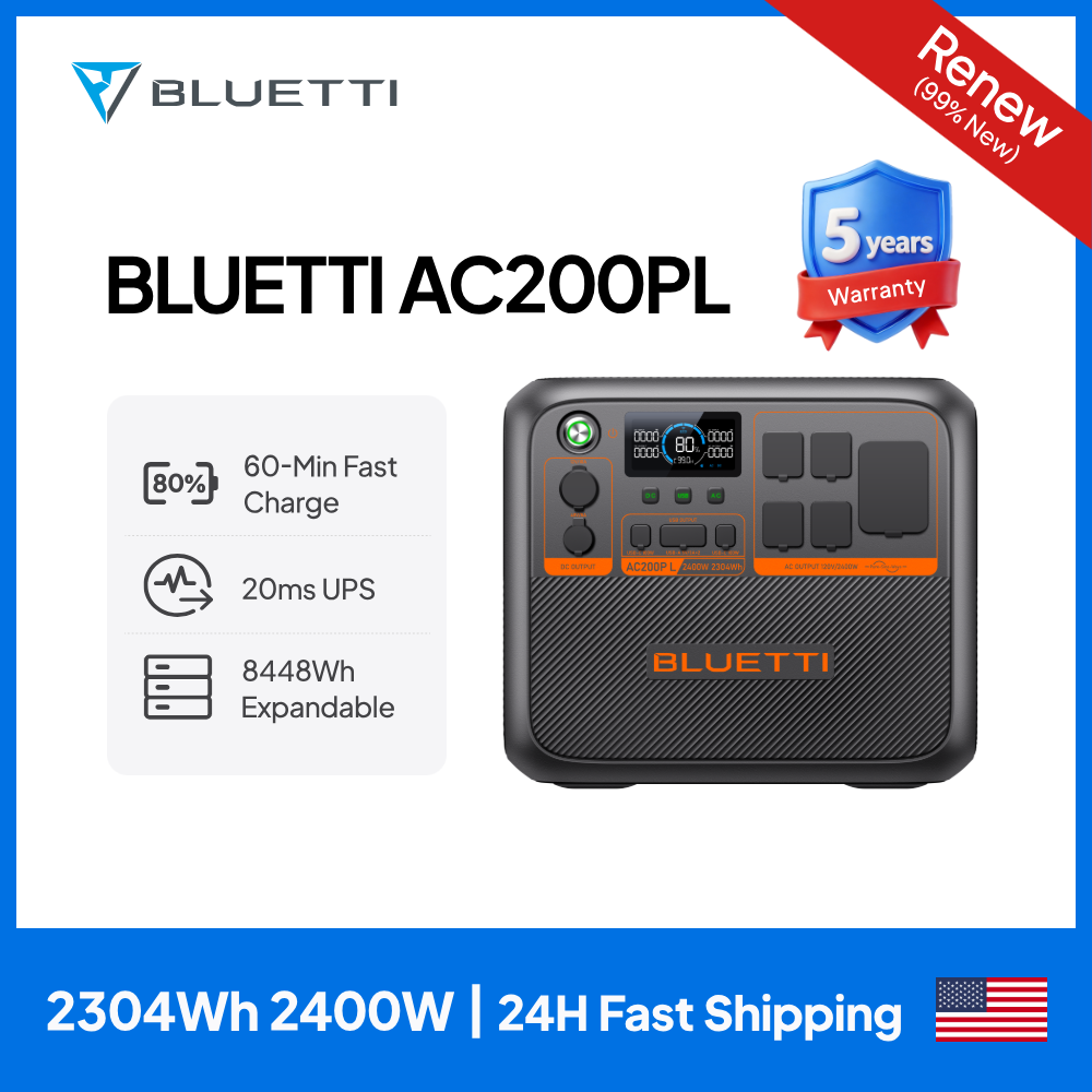 Solar Powered Charger - Stazione di Alimentazione Portatile BLUETTI AC200PL