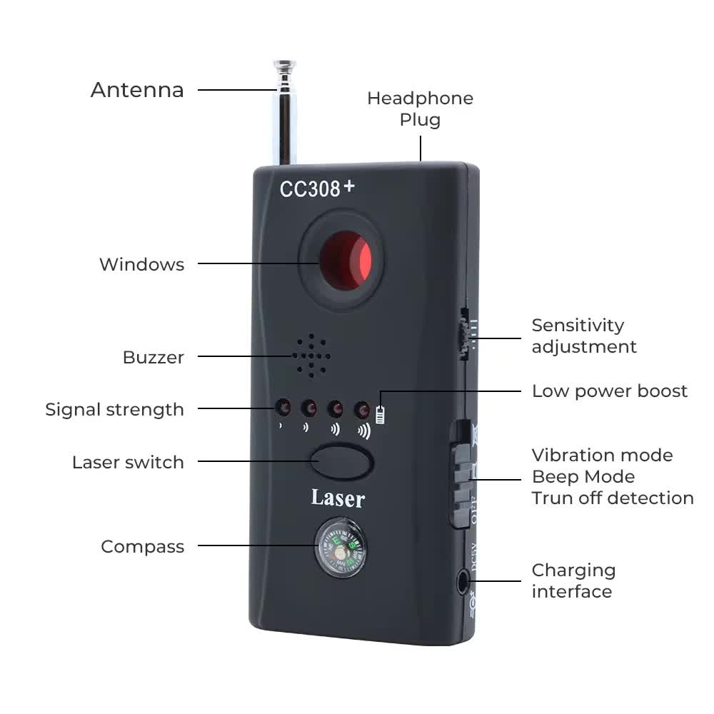 CC308 Rilevatore di telecamere - Electronics Gadgets Sale recensione e prezzo