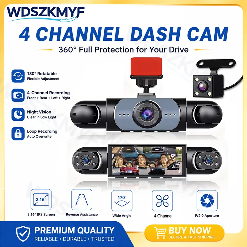 360 °   Dashcam Panoramica 108 - Panoramic Dash Cam 360 recensione e prezzo