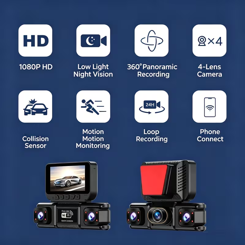 3/4CH WiFi 360 °   Dash Cam Pa - Panoramic Dash Cam 360 recensione e prezzo